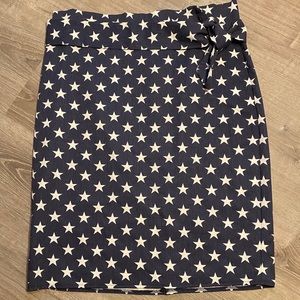 Denim stars midi skirt w/ tie! ⭐️